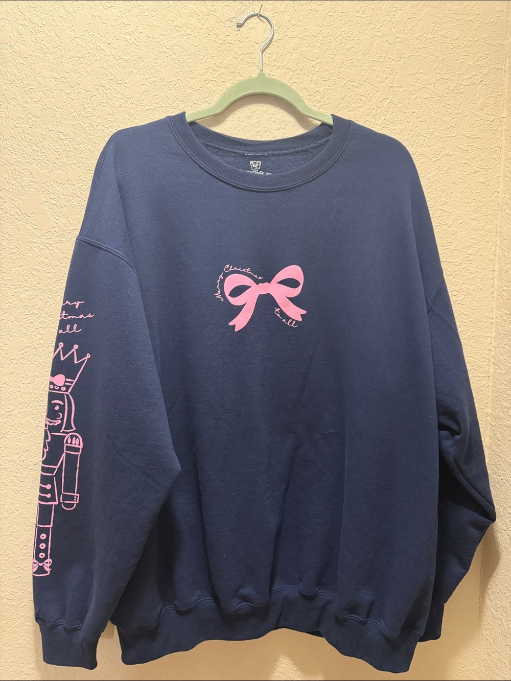 NWOT, Navy & Pink Nutcracker Crewneck Sweatshirt